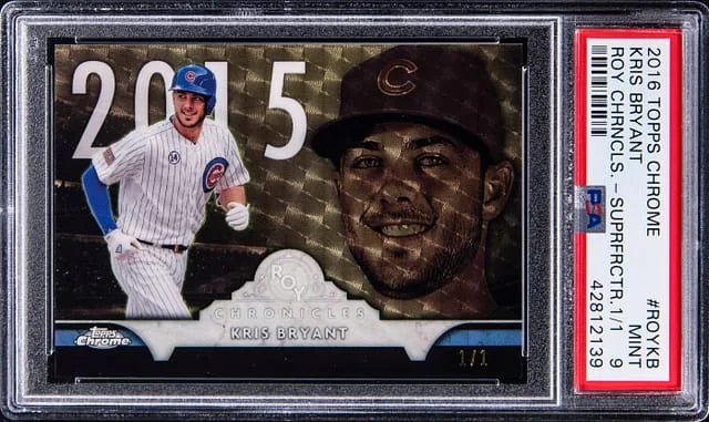 2016 Topps Chrome Kris Bryant ROY Chronicles SuperFractor #ROY-KB card image