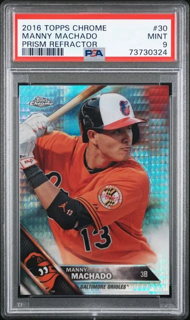 2016 Topps Chrome Manny Machado Prism Refractor #30 card image