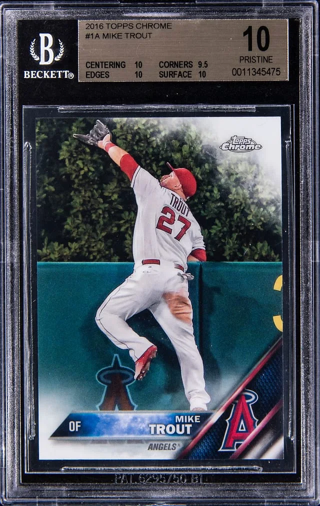2016 Topps Chrome Mike Trout #1A card image