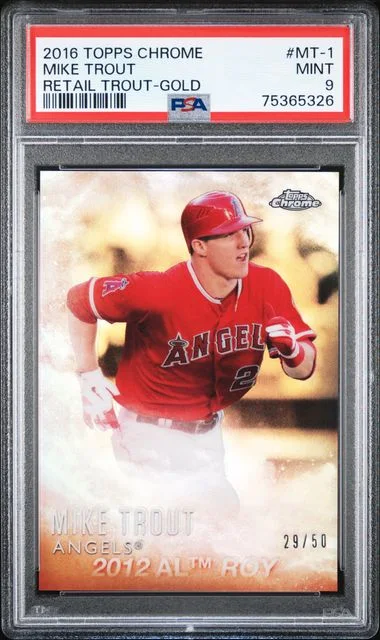 2016 Topps Chrome Mike Trout Retail Trout Gold #Mt-1 card image