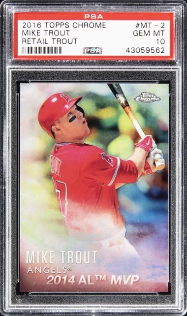 2016 Topps Chrome Mike Trout Retail Trout #MT-2 card image