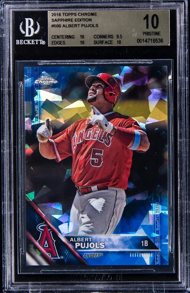 2016 Topps Chrome Sapphire Edition Albert Pujols #500 card image