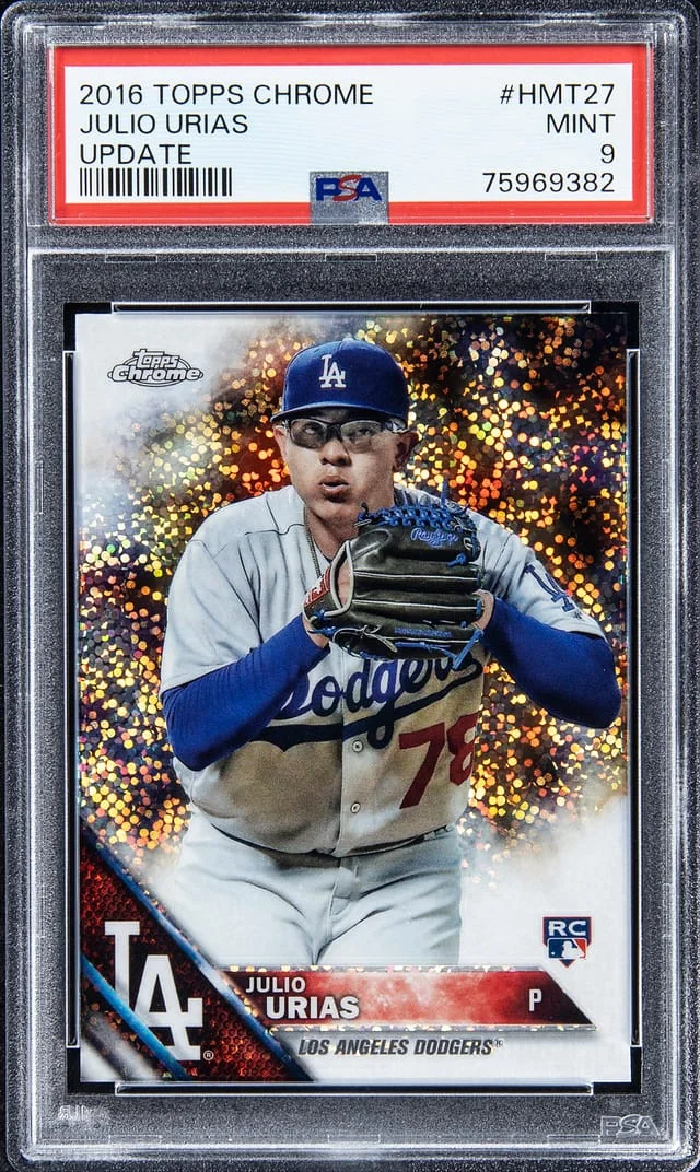 2016 Topps Chrome Update Julio Urias #HMT27 card image