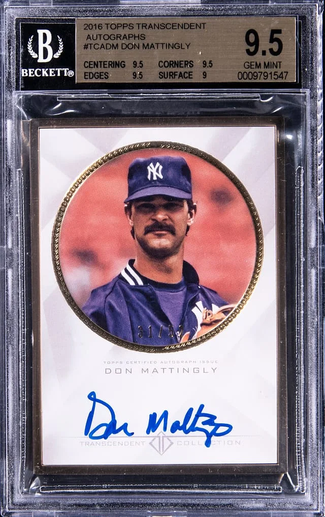 2016 Topps Don Mattingly Trancendent Autographs #TCADM card image