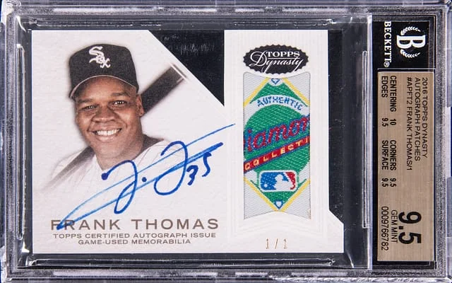 2016 Topps Dynasty Frank Thomas Autograph Patches #AP-FT2 card image
