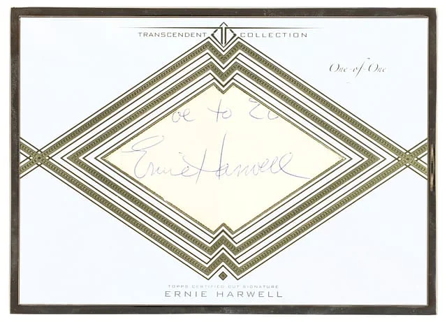 2016 Topps Ernie Harwell Transcendent Collection Oversized Cut Signature Box Topper #TCS-EH card image