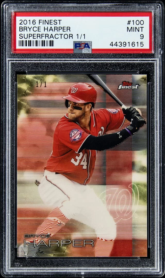2016 Topps Finest Bryce Harper SuperFractor #100 card image