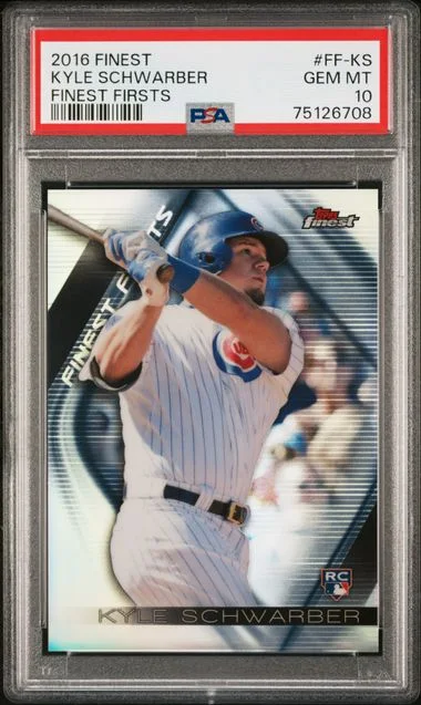 2016 Topps Finest Kyle Schwarber Firsts #FF-KS card image