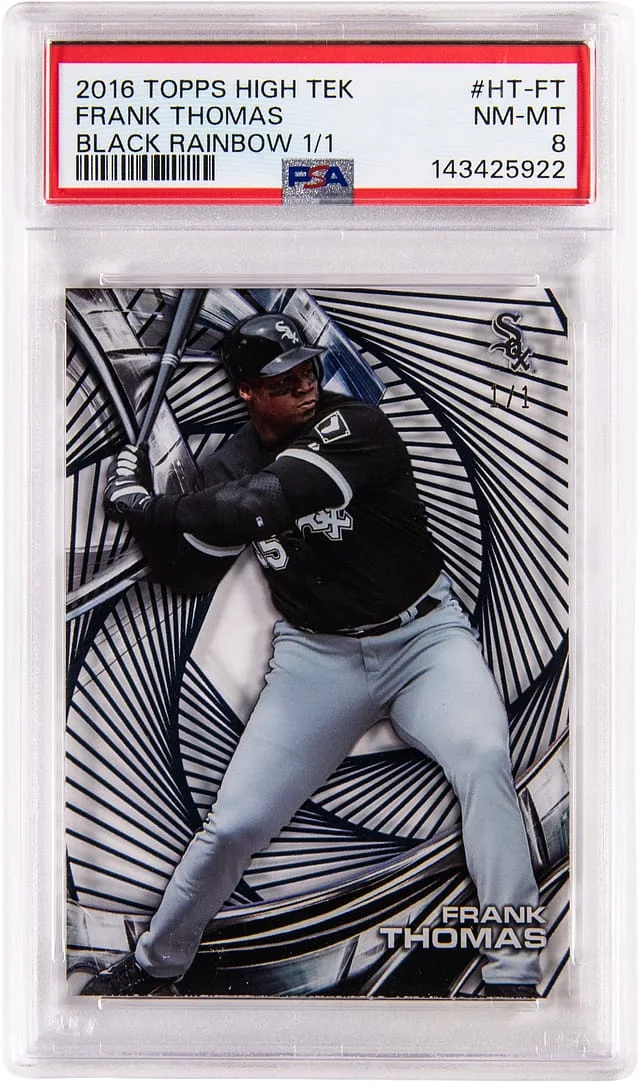 2016 Topps Frank Thomas High Tek Black Rainbow #HT-FT card image