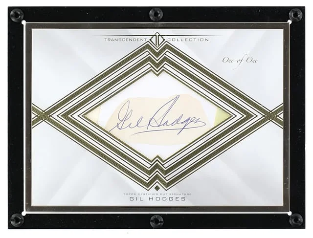 2016 Topps Gil Hodges Transcendent Collection Oversized Cut Signature Box Topper #TCS-GHO card image