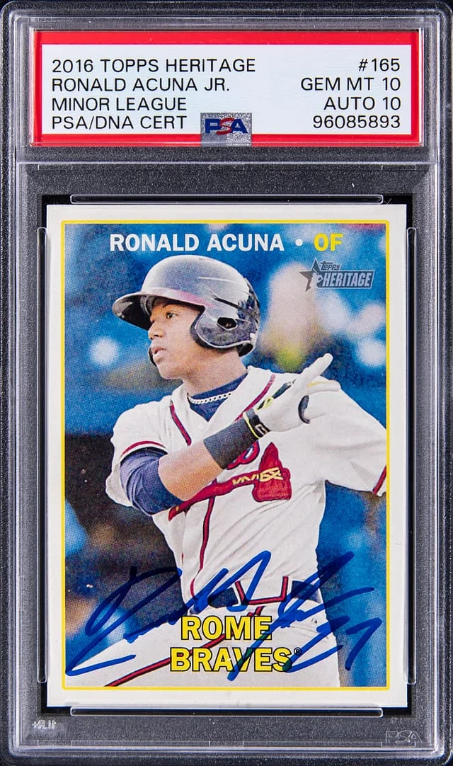 2016 Topps Heritage Minor League Ronald Acuna Jr. #165 card image