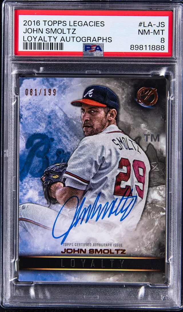 2016 Topps John Smoltz Legacies Loyalty Autograph #LA-JS card image
