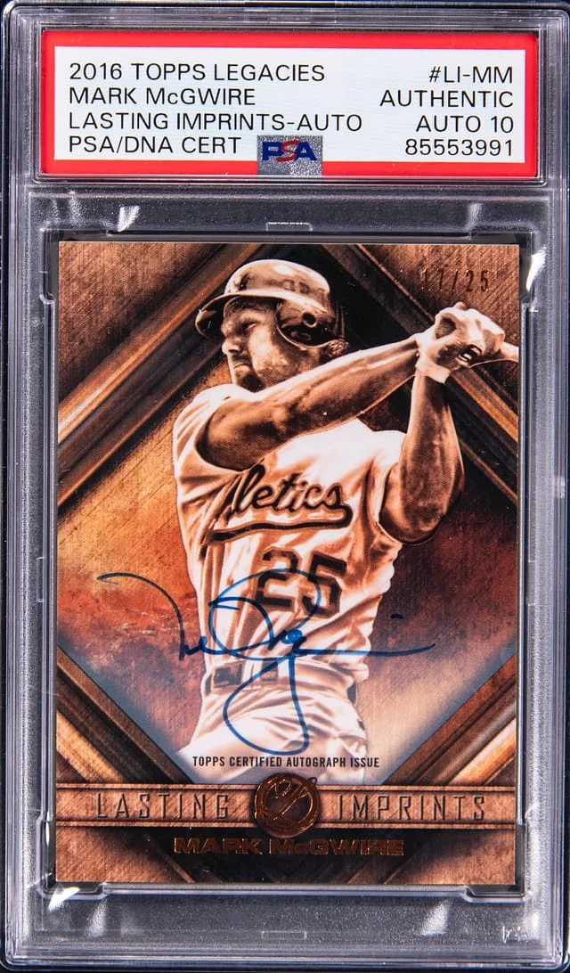 2016 Topps Mark McGwire Legacies Lasting Imprints-Autograph #LI-MM card image