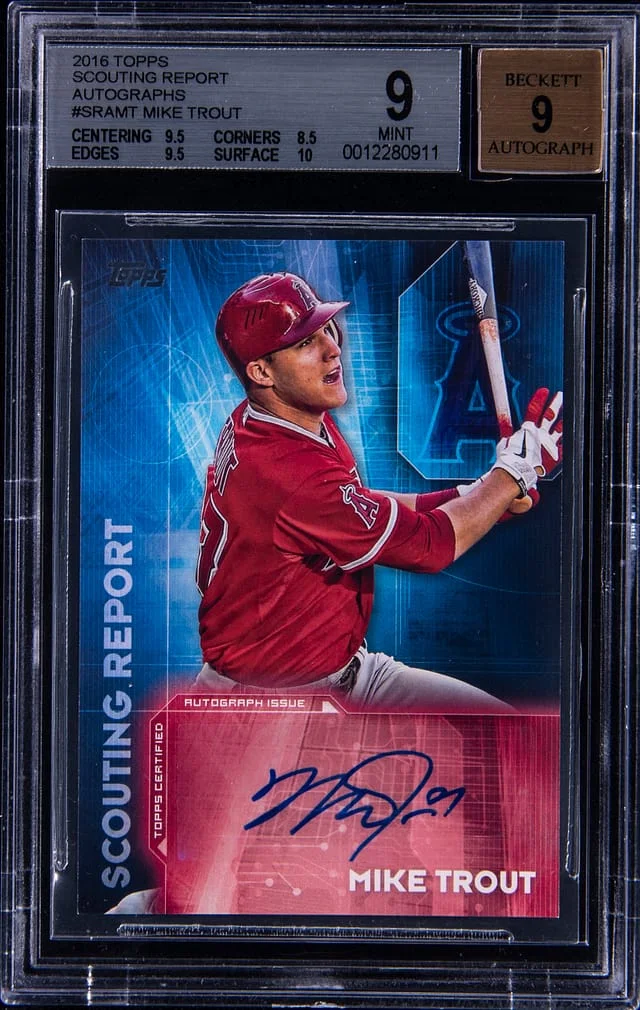 2016 Topps Mike Trout Scouting Report Autographs #SRA-MT card image