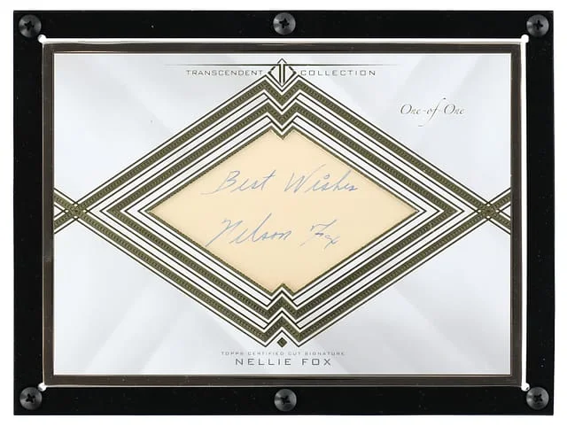 2016 Topps Nellie Fox Transcendent Collection Oversized Cut Signature Box Topper #TCS-NF card image