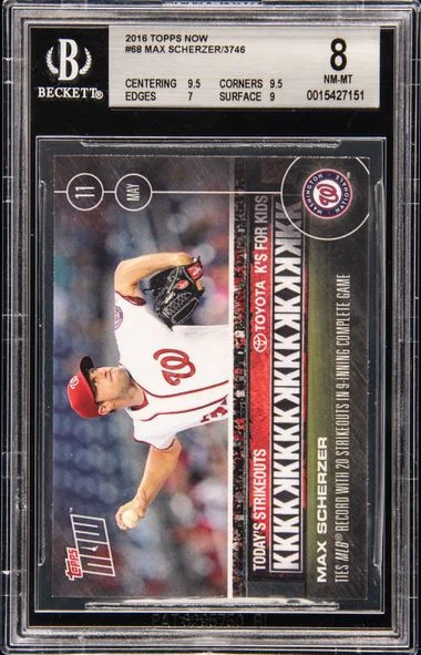 2016 Topps Now Max Scherzer #68 card image