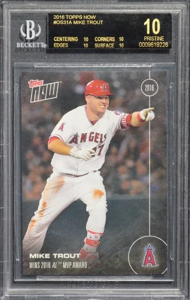 2016 Topps Now Mike Trout #OS31A card image