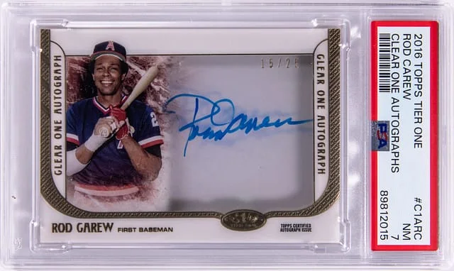 2016 Topps Rod Carew Tier One Clear One Autographs #C1ARC card image