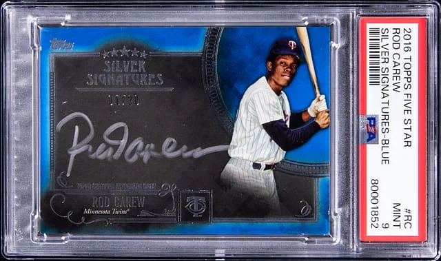 2016 Topps Rod Carew Five Star Silver Signature Blue #FSSS- card image