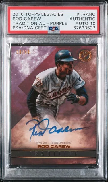 2016 Topps Rod Carew Legacies Tradition Autographs Purple #TRA- card image