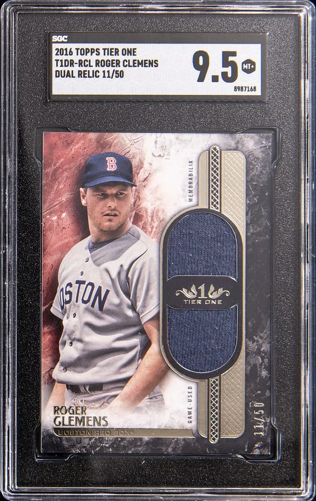 2016 Topps Roger Clemens Tier One Dual Relic #T1DR-RCL card image