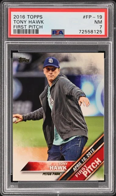 2016 Topps Tony Hawk First Pitch #FP-19 card image