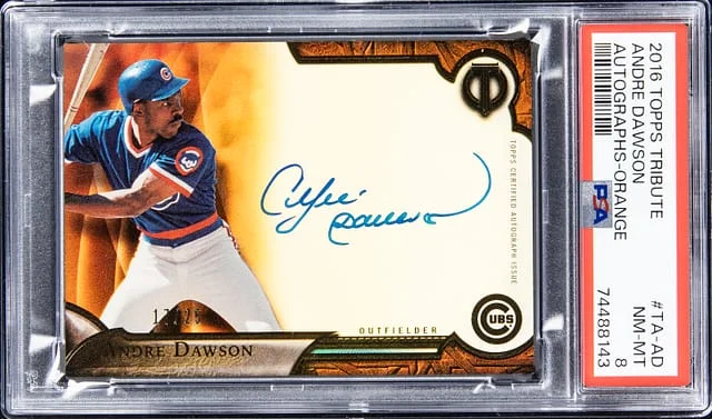 2016 Topps Tribute Andre Dawson Autograph - Orange #TA-AD card image