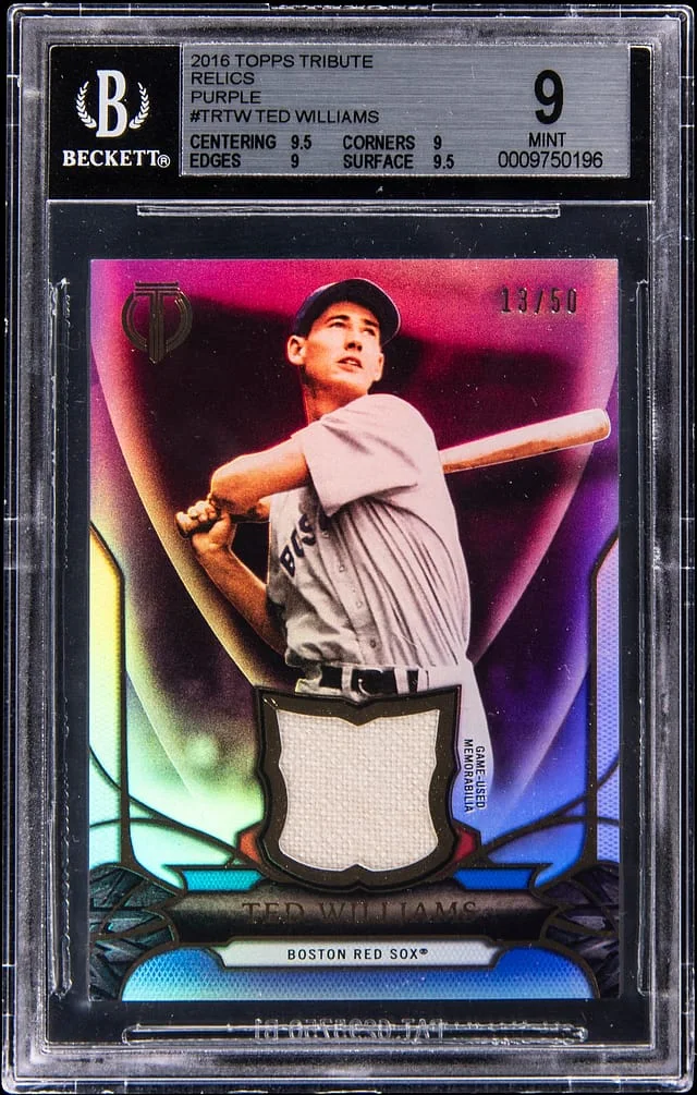 2016 Topps Tribute Ted Williams Relics Purple #TR-TW card image