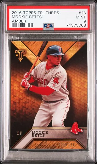 2016 Topps Triple Threads Mookie Betts Amber #26 card image