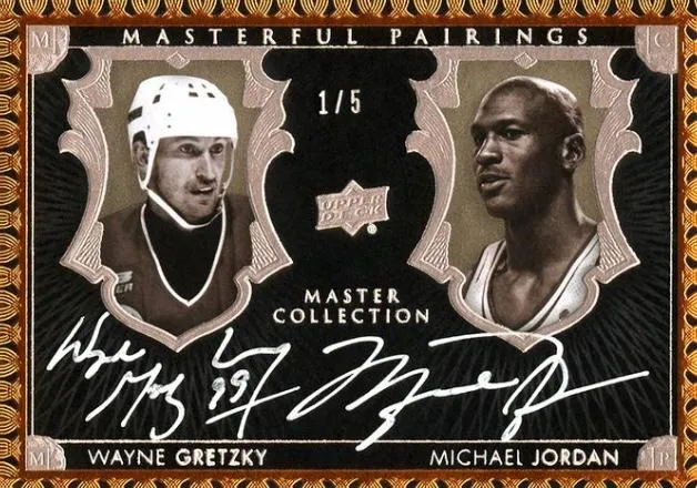 2016 Upper Deck All-Time Greats Master Collection Michael Jordan Masterful Pairings Dual Autograph #MP-WM card image