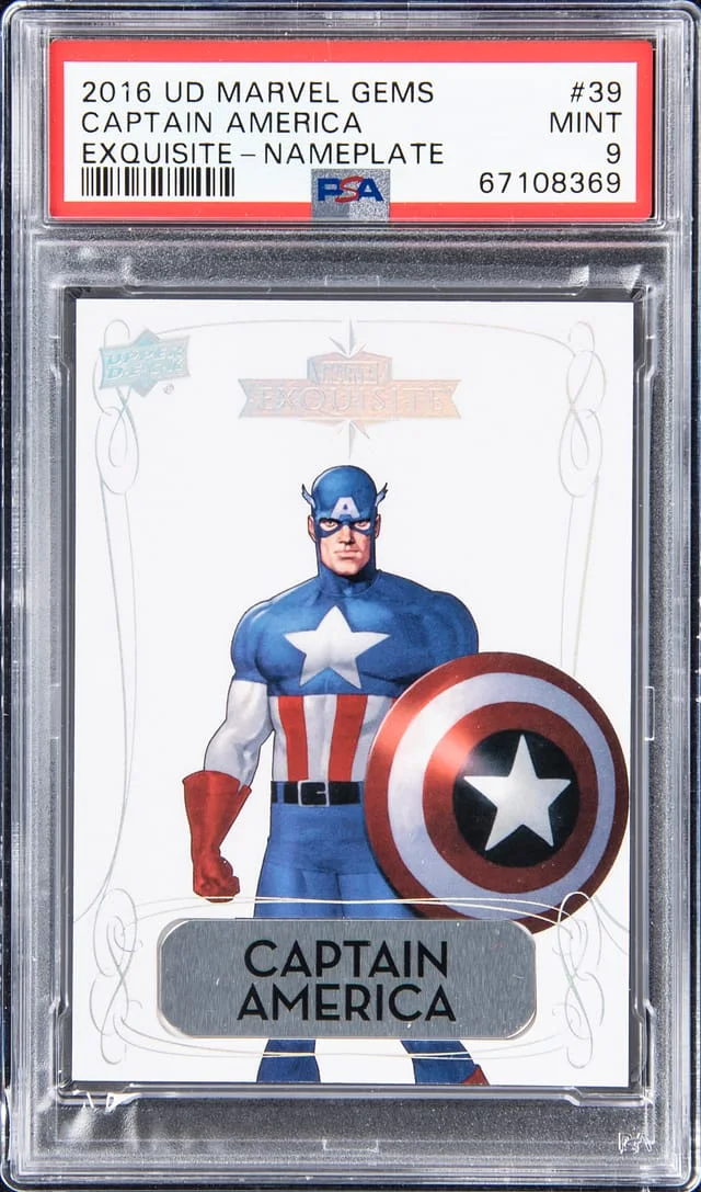 2016 Upper Deck Captain America Marvel Gems Exquisite Nameplate #39 card image