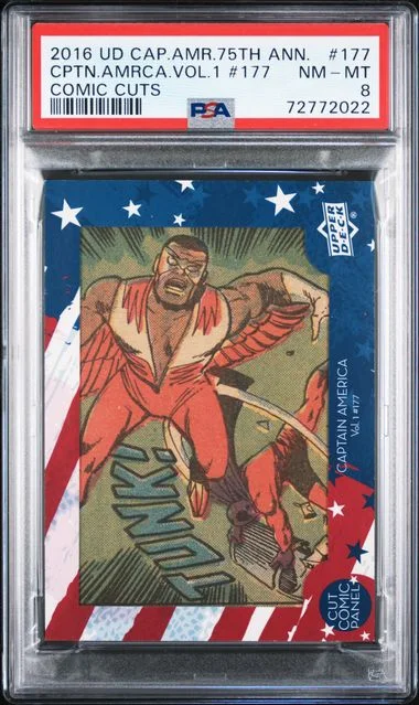 2016 Upper Deck Captain America Vol. 1 #177 Captain America 75th Anniversary Comic Cuts #177 card image