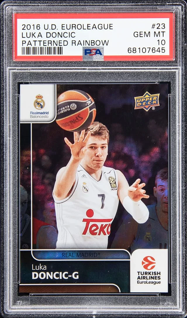 2016 Upper Deck Luka Doncic EuroLeague Patterned Rainbow #23 card image
