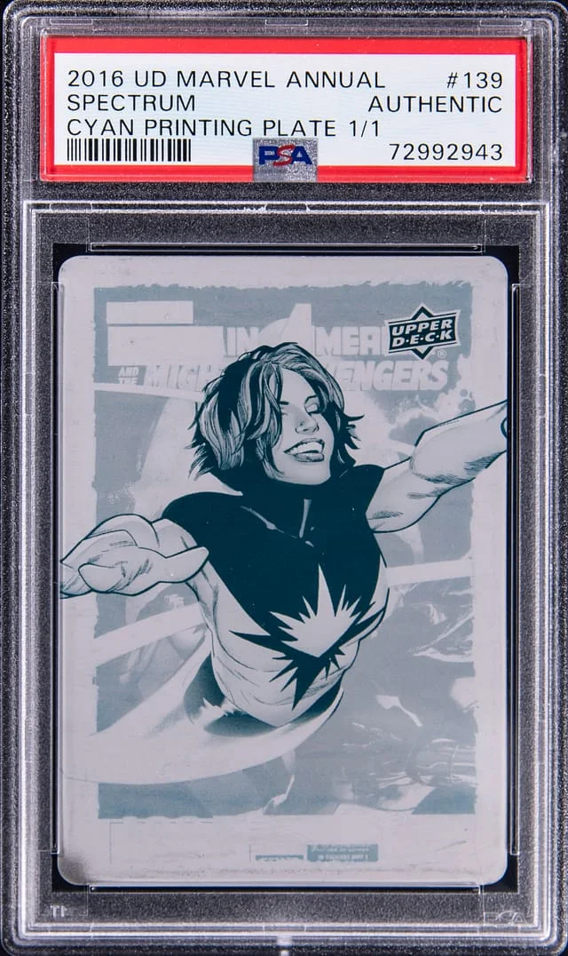 2016 Upper Deck Spectrum Cyan Printing Plate Marvel Annual #139 card image
