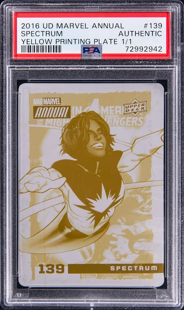 2016 Upper Deck Spectrum Yellow Printing Plate Marvel Annual #139 card image