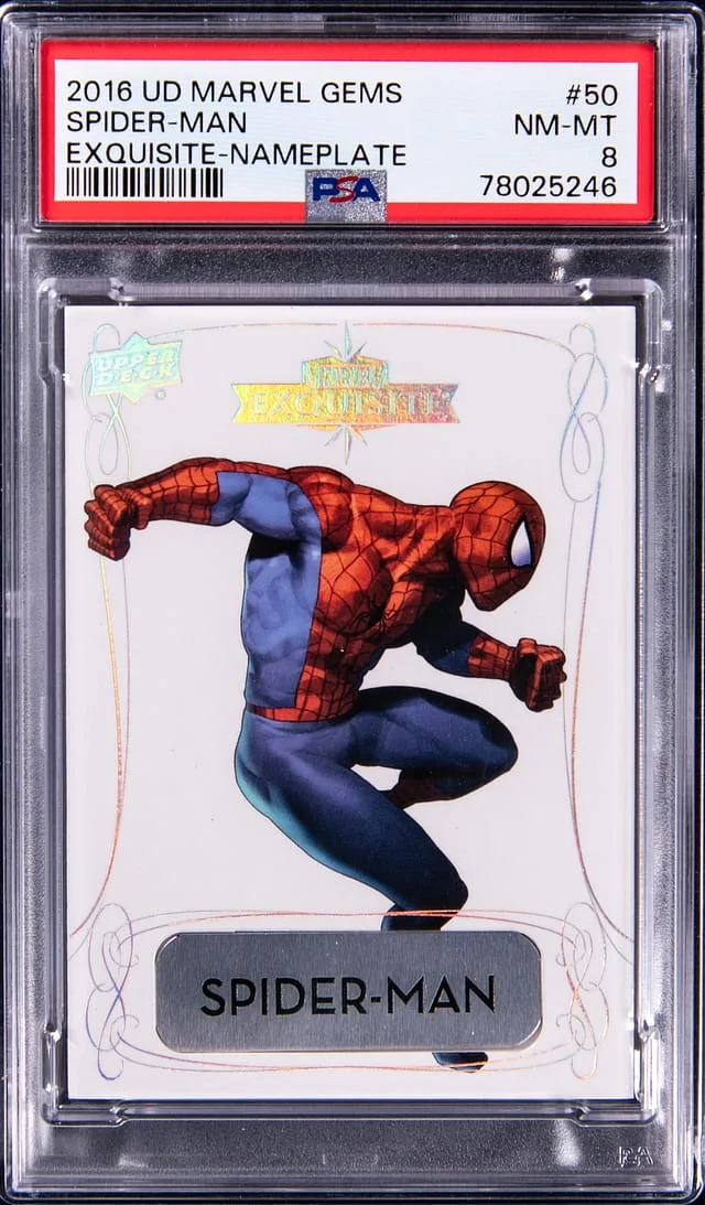 2016 Upper Deck Spider-Man Marvel Gems Exquisite Nameplate #50 card image