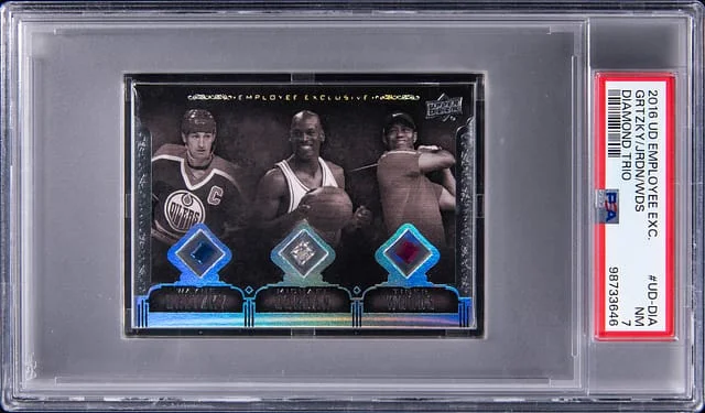 2016 Upper Deck Wayne Gretzky/Michael Jordan/Tiger Woods Employee Exclusive Diamond Trio #UD-DIA card image