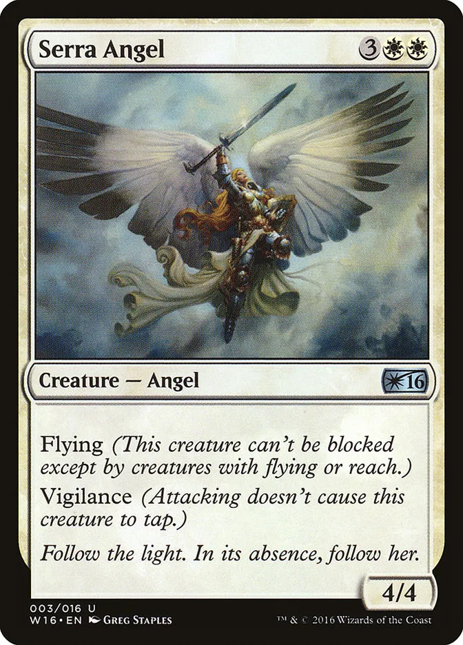 2016 Welcome Deck 2016 Serra Angel uncommon #3 unlisted card image