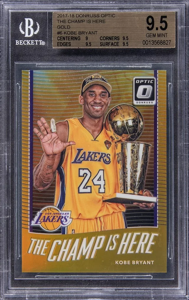 2017-18 Donruss Optic Kobe Bryant The Champ Is Here Gold #6 card image