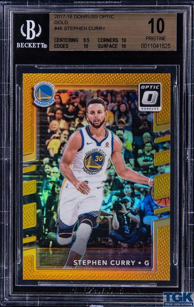 2017-18 Donruss Optic Stephen Curry Gold Prizm #46 card image