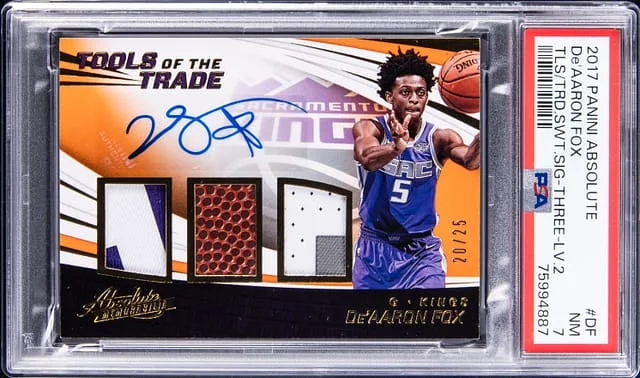 2017-18 Panini Absolute De'Aaron Fox Memorabilia Tools of the Trade #TT3-DF card image