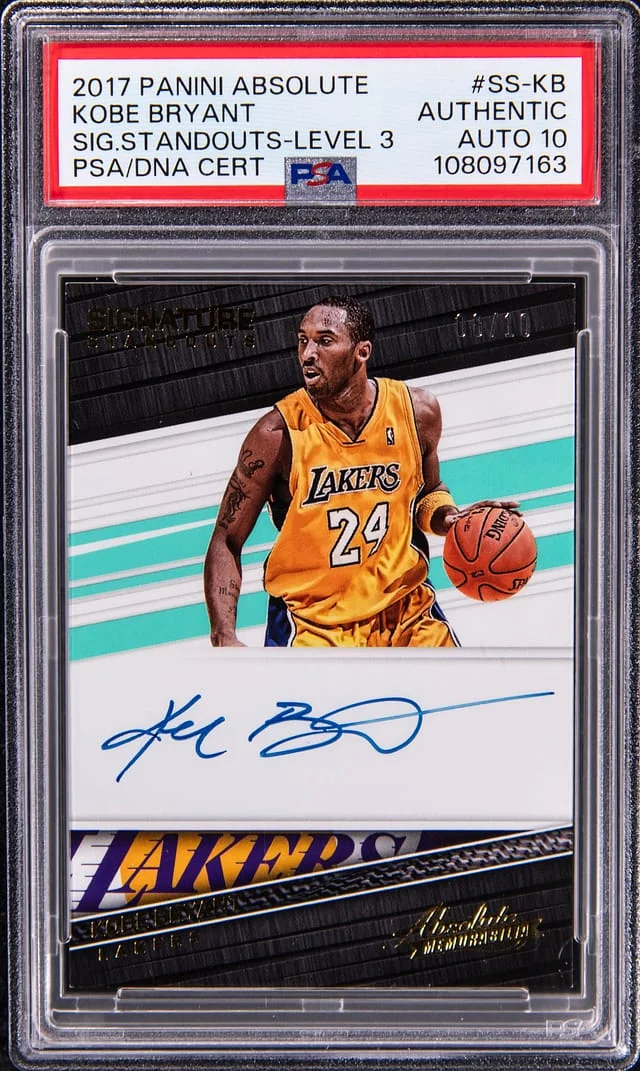 2017-18 Panini Absolute Kobe Bryant Signature Standouts Level 3 #SS-KB card image