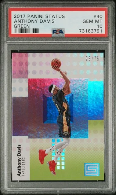 2017-18 Panini Anthony Davis Status Green #40 card image