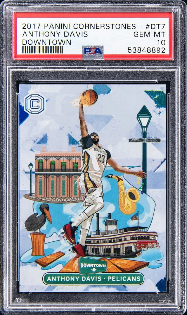 2017-18 Panini Anthony Davis Cornerstones Downtown #DT7 card image