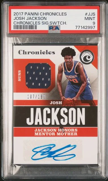 2017-18 Panini Chronicles Josh Jackson Signature Swatches #CSS-JJS card image