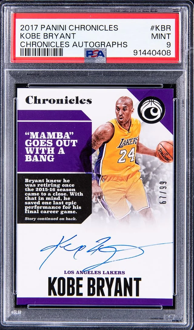 2017-18 Panini Chronicles Kobe Bryant Autograph #CA-KBR card image