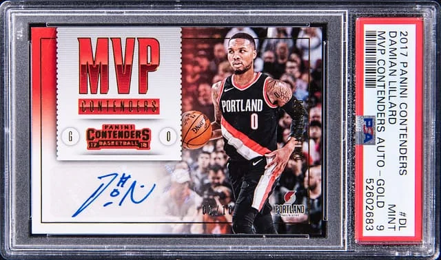 2017-18 Panini Contenders Damian Lillard MVP Contenders Autograph #MVP-DL card image