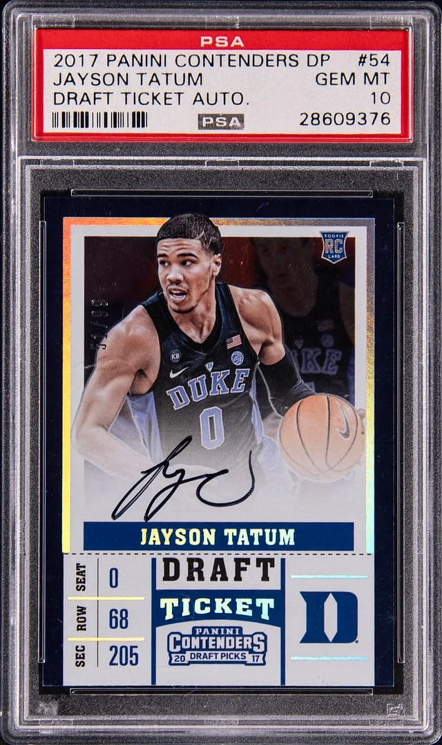 2017-18 Panini Contenders Draft Picks Jayson Tatum Draft Ticket Autographs #54 card image