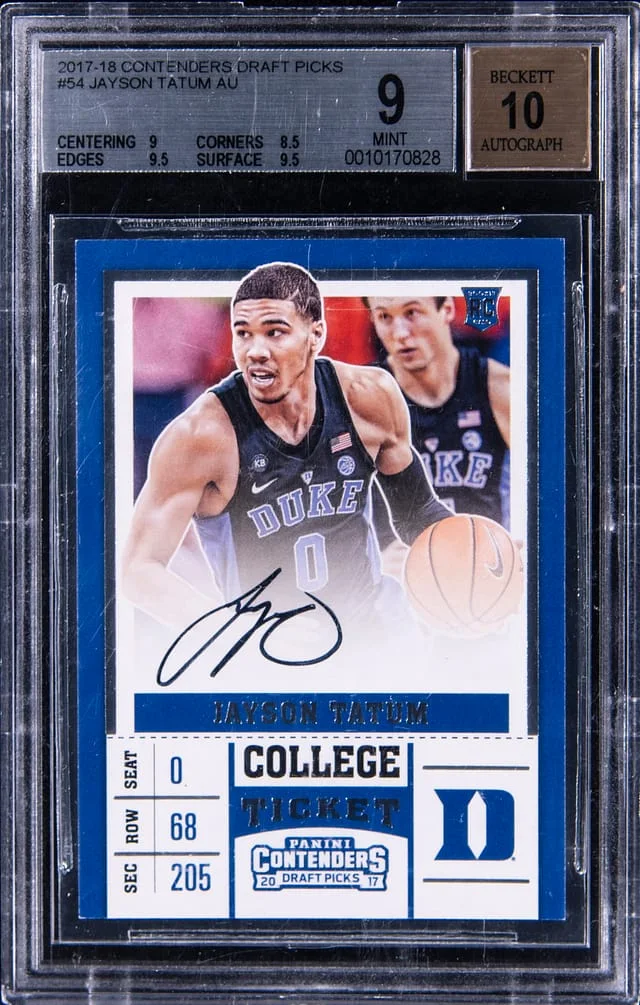 2017-18 Panini Contenders Jayson Tatum Autograph #54 card image