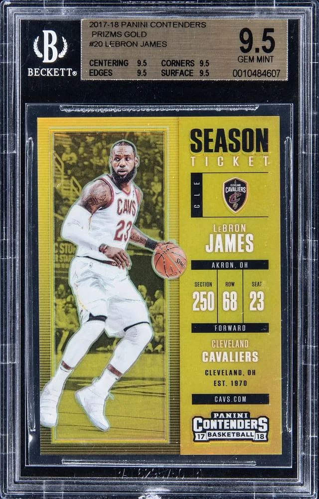 2017-18 Panini Contenders LeBron James Championship Ticket #20 card image